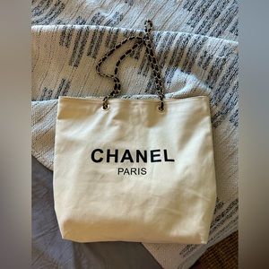 Chanel linen bag